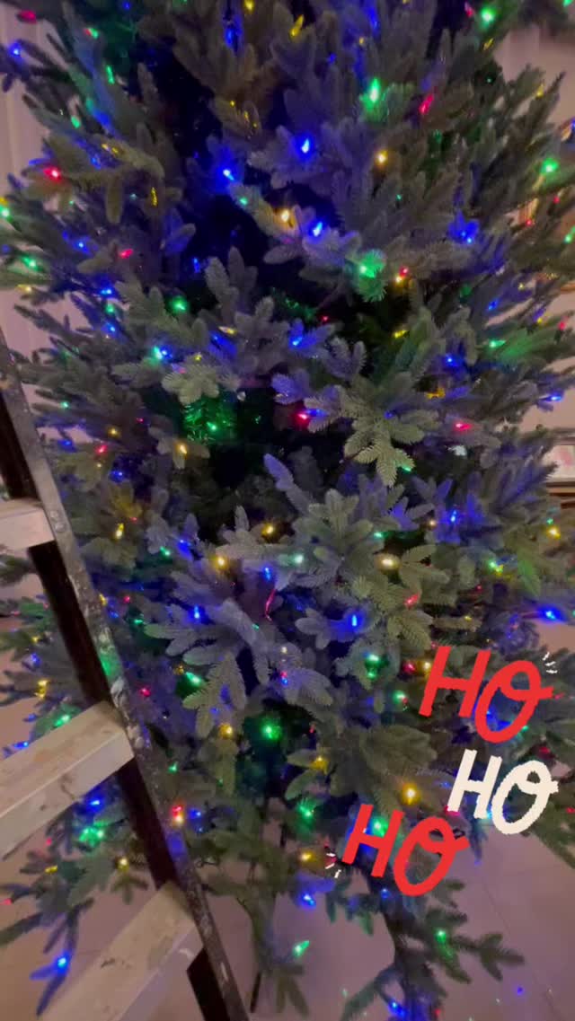 Edwin Luna showed off the colorful lighting of his tree in video (Edwin Luna / Instagram)