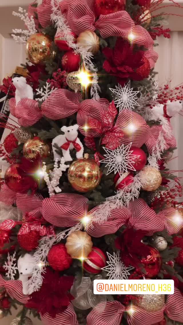 La decoración de su árbol es muy elegante y muy ordenada (Kimberly Flores/Instagram)