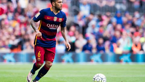 Dani Alves con el FC Barcelona.
