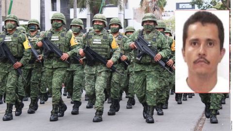 Ejército mexicano entrenando/El Mencho.