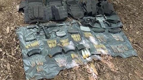 Fotos: Narcocampamento del CJNG es destruido; sicarios abandonaron municiones y armas para escapar