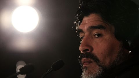 Maradona en 2010, durante su etapa como seleccionador de Argentina.