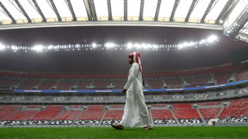El estadio Al Bayt de Doha, donde será inaugurado el Mundial de Qatar 2022.