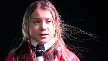 La activista Greta Thunberg, en Glasgow.