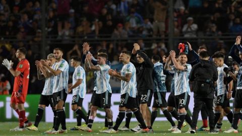 Argentina celebra su clasificación al Mundial.