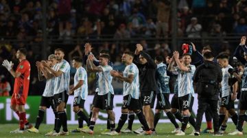 Argentina celebra su clasificación al Mundial.