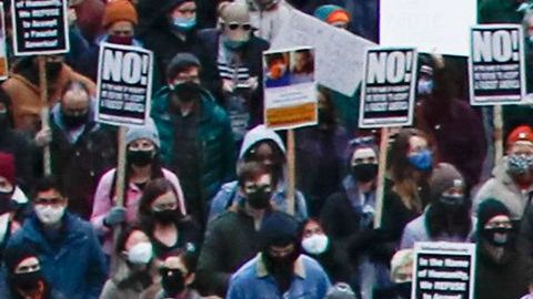Protesta por veredicto de Rittenhouse