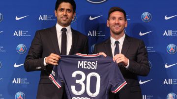 Nasser Al-Khelaifi y Messi