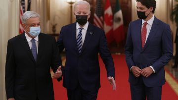 AMLO se reunió en la Casa Blanca con Joe Biden y Justin Trudeau
