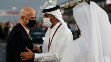El presidente de la FIFA, Gianni Infantino, estuvo presente en el GP de Qatar 2022.
