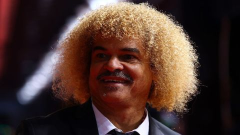 Carlos "El Pibe" Valderrama en una gala de la FIFA