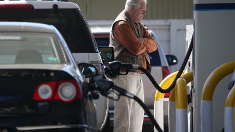 MILL VALLEY, CA - MARCH 03: A customer pumps gasoline into his car at an Arco gas station on March 3, 2015 in Mill Valley, California. U.S. gas prices have surged an average of 39 cents in the past 35 days as a result of the price of crude oil prices increases, scheduled seasonal refinery maintenance beginning and a labor dispute at a Tesoro refinery. It is predicted that the price of gas will continue to rise through March. (Photo by Justin Sullivan/Getty Images)