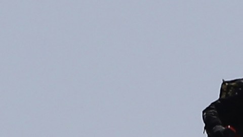 French pilot Franky Zapata flies his Flyboard jetpack during the 2018 Red Bull Air Race World Championship on April 21, 2018 in Cannes. (Photo by VALERY HACHE / AFP) (Photo credit should read VALERY HACHE/AFP via Getty Images)
