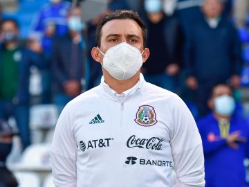 Luis Pérez durante el partido de la Revelations Cup entre la selección de México Sub 20 y la selección de Brasil Sub 20.