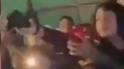 Medardo Hernández alias el Cien o Lalo Mantecas en baile de El Komander.