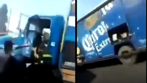 Presuntos integrantes de Pueblos Unidos roban camión.