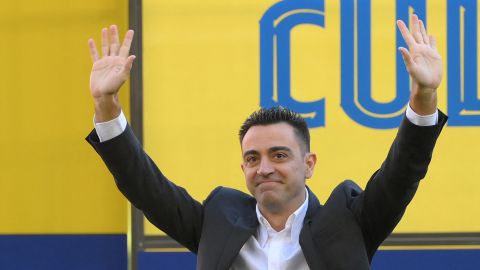 Xavi Hernández en su presentación como nuevo entrenador del Barcelona.