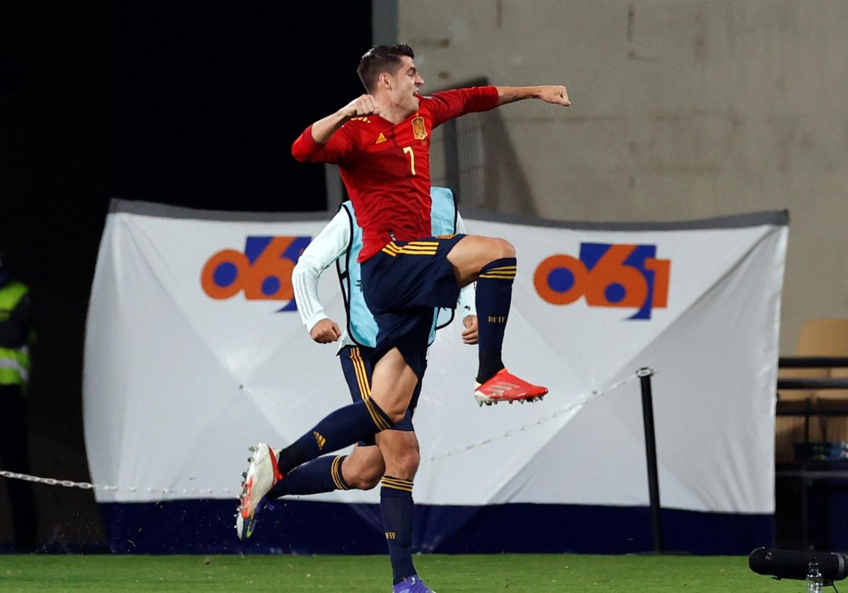 Álvaro Morata fue el héroe del compromiso para dar el pase al Mundial de Qatar.