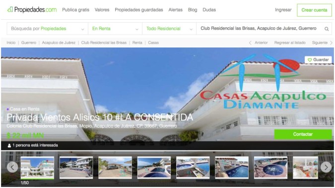 Juan Gabriel le obsequió esta hermosa casa de Acapulco a Joan Aguilera (Propiedades.com)