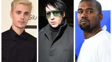 Justin Bieber, Marilyn Manson y Kanye West