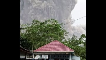 Volcán Semeru, en Indonesia, arroja ceniza a poblaciones cercanas.