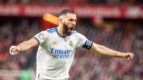 Benzema marcó nuevamente con el Real Madrid por la Liga Española.