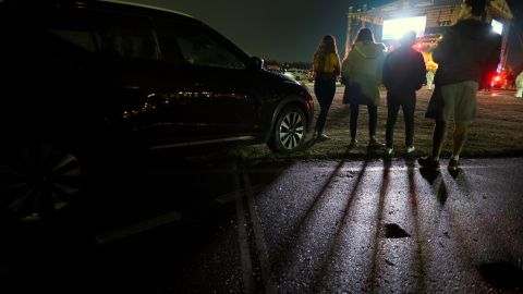 People enjoy Mexican rock band El Tri during the drive-in concert at the Foro Pegaso in Toluca, State of Mexico on August 14, 2020. (Photo by ALFREDO ESTRELLA / AFP) (Photo by ALFREDO ESTRELLA/AFP via Getty Images)