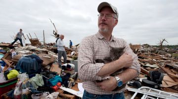 Gato sobrevive 9 días entre los escombros de un edificio destruido por tornado en Kentucky