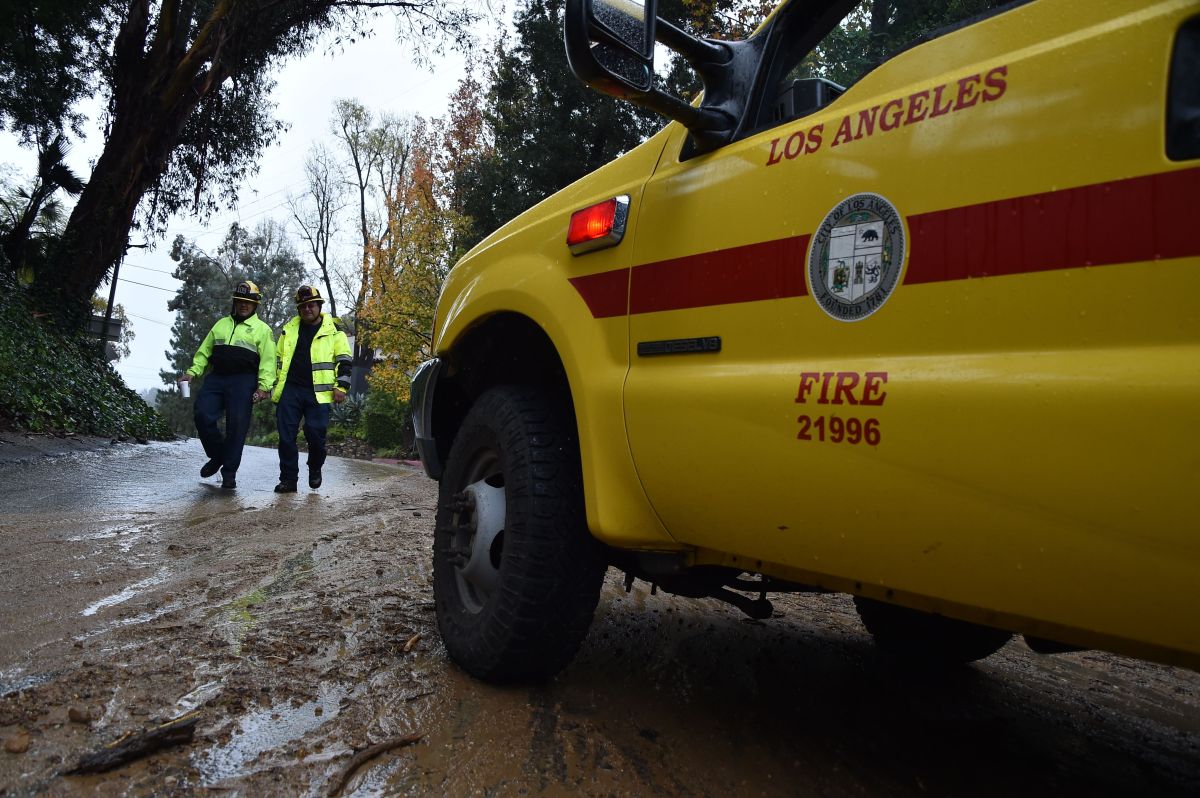 Orange County firefighters rescued residents trapped in mudslides caused by rains