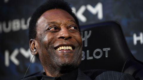 Pelé durante un evento celebrado en abril de 2019 en París.