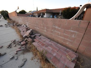 Vivienda semidestruida por un terremoto en Ridgecrest, California, en julio de 2019.