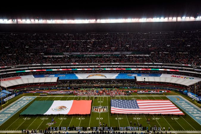 General view during the 2019 NFL week 11 regular season football game between Kansas City Chiefs and Los Angeles Chargers on November 18, 2019, at the Azteca Stadium in Mexico City. (Photo by PEDRO PARDO / AFP) (Photo by PEDRO PARDO/AFP via Getty Images)