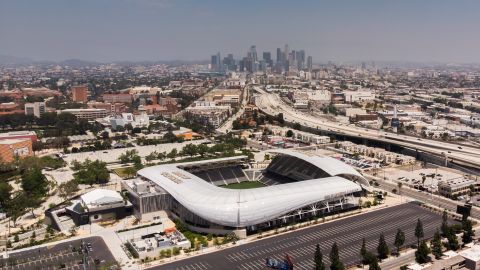 El Estadio Banc of California de Los Ángeles, en cuyos alrededores tuvo lugar el festival.