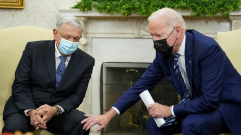 Los presidentes mexicano Andrés Manuel López Obrador y estadounidense Joe Biden.