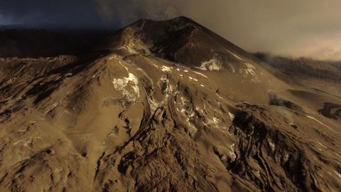 Vista aérea del volcán Cumbre Vieja, en la isla de La Palma.