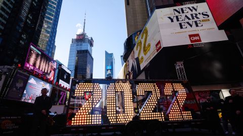 Preparativos para el año nuevo en Nueva York.