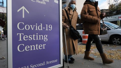 Un centro de detección de covid-19 en Nueva York.