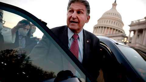 El senador Joe Manchin no apoya el paquete de gasto social de Biden.