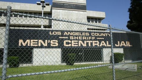 LOS ANGELES - OCTOBER 15: A sheriff's labor dispute has left the Men's Central Jail short-handed October 15, 2003 in Los Angeles, California. More than 250 sheriff's deputies participated in a sickout today and more than 20 percent of the labor force at the Men's Central Jail called in sick last night. Meanwhile, about 2,000 Amalgamated Transit Union members employed by the Metropolitan Transportation Authority are on strike, halting service for about 500,000 bus and train riders across Los Angeles County. Teamsters members announced this afternoon that they will honor picket lines set up by striking employees of three major supermarket chains in southern California. (Photo by David McNew/Getty Images)
