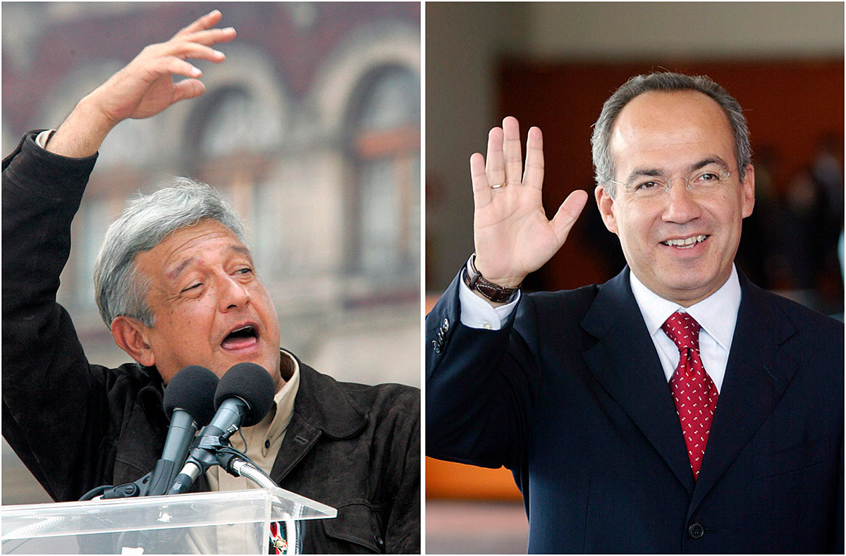 AMLO denies former president Felipe Calderón about supposed “simulated” train trip