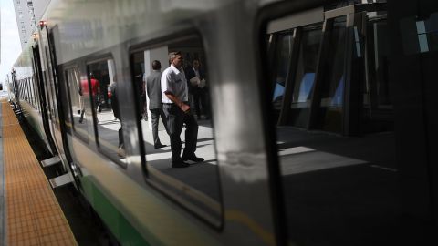 Tren Brightline en Miami.