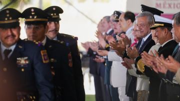 El presidente en uno de los acto de presentación de la Guardia Nacional
