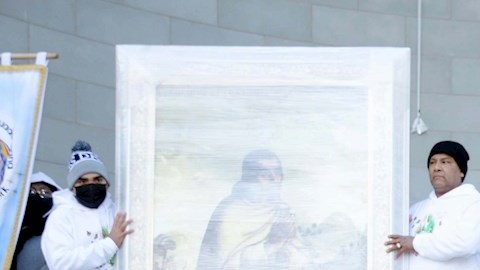 Antorcha Guadalupana llega a Central Park en Nueva York.