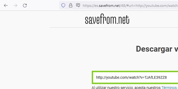 Captura de pantalla de Youtube mostrando un video