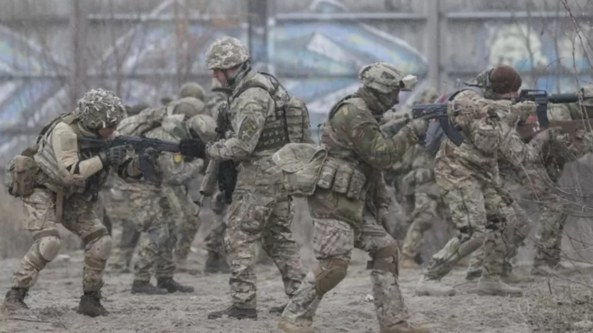 Entrenamiento de las fuerzas de Ucrania.