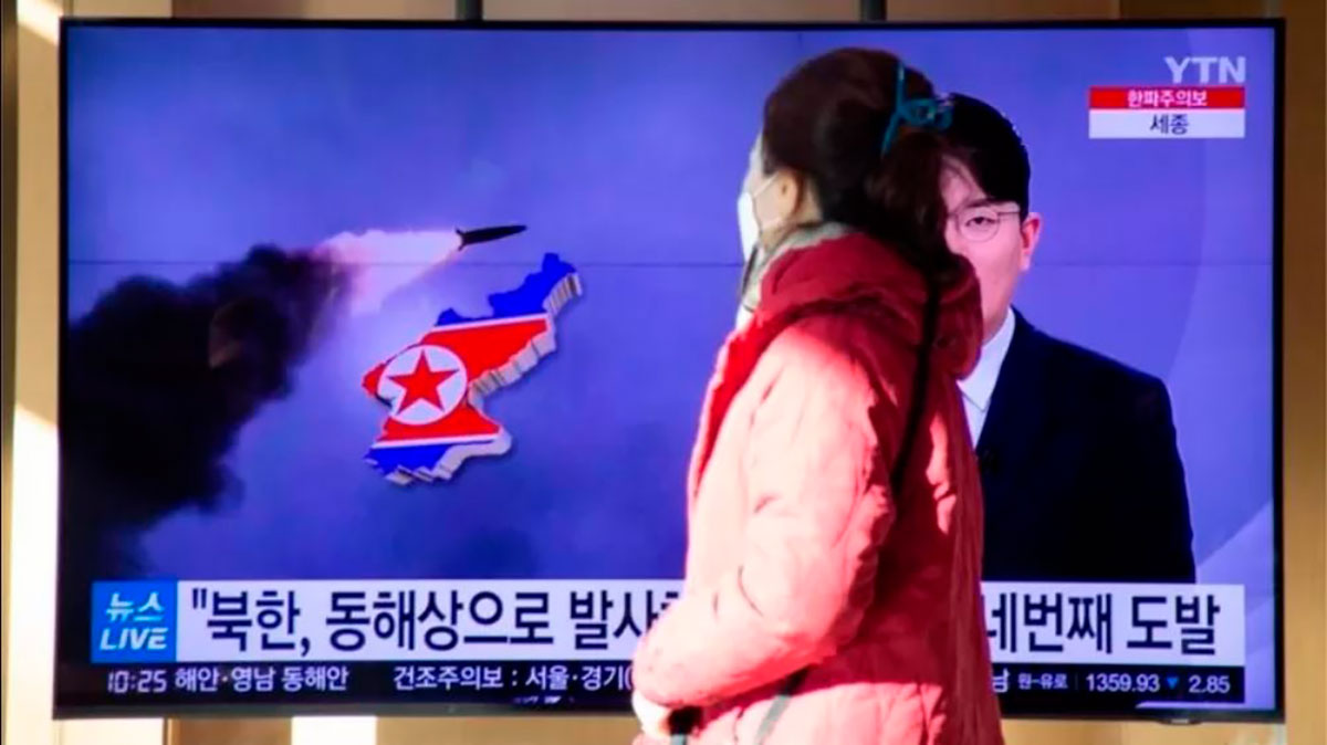 Los medios surcoreanos informaron sobre el último lanzamiento de misiles el lunes por la mañana.