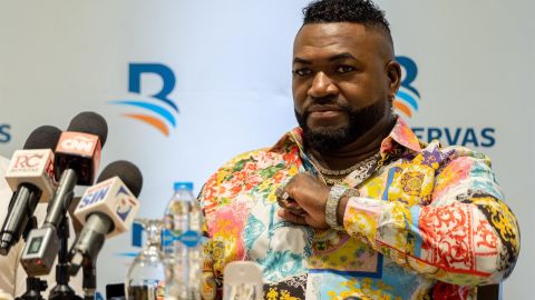 David Ortiz en rueda de prensa tras ser exaltado al HOF, Salón de la Fama del Béisbol.