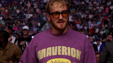 Logan Paul presente en UFC 264.