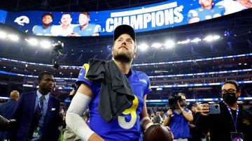 Matthew Stafford, #9 de Los Angeles Rams, será una de las figuras presentes en el Super Bowl LIV.
