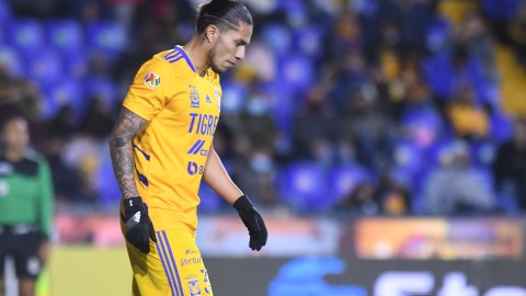 Monterrey, Nuevo León, 15 de enero de 2022. , durante el partido de la jornada 2 del torneo Grita México Clausura 2022 de la Liga BBVA MX, entre los Tigres de la UANL y Club Puebla, celebrado en el estadio Universitario. Foto: Imago7/ Andrea Jiménez